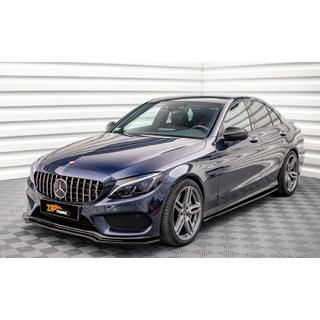 Lame de pare-chocs avant DPT V2 (2014-2018, uniquement pour AMG-Line, noir brillant) Mercedes C-сlass W205 2014-2021 photo 1