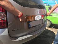 Dacia Duster 2008-2018 Baguette chromée au-dessus de la plaque complète (inox) photo 3