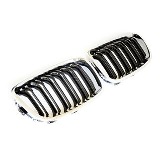 Calandre Double M-Look (2011-2014, Noir Brillant avec Encadrement Chrome) BMW 1 Series F20/F21 2011-2019 photo 2
