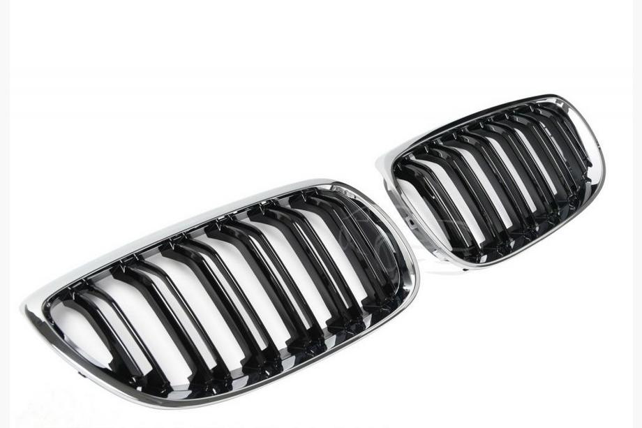 BMW 3 Series E92/E93 2006–2013 Grilles de calandre M-Look (pour 2005-2009, noir brillant avec contour chromé) Photo 2