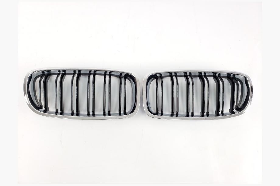 BMW 3 Series F30/F31 2012-2019 Calandre M-Look (Noir Brillant avec Encadrement Chrome) Photo 2