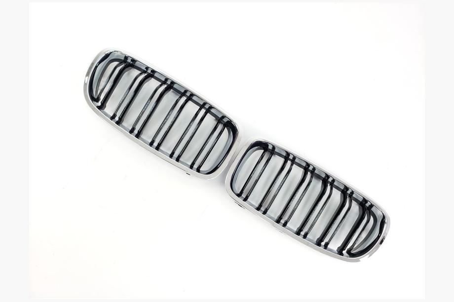 BMW 3 Series F30/F31 2012-2019 Calandre M-Look (Noir Brillant avec Encadrement Chrome) Photo 3