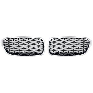Calandres Double Haricot Diamond Black avec contour chromé photo 2