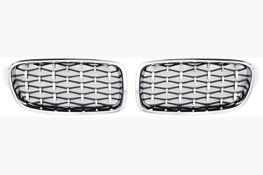 BMW 3 Series F30/F31 2012-2019 Calandre Double Nieren Diamond Silver (Contour Chrome) Photo 2