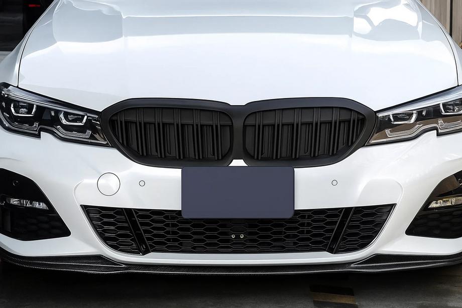 BMW 3 Series G20/G21 2018- Grilles de calandre M-Look V2 (2018-2022, Noir Mat) Image