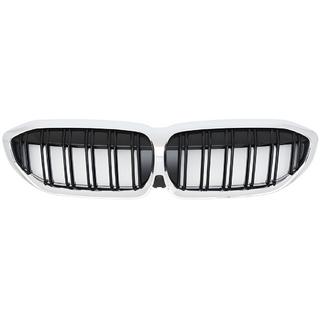 Grilles M-Look V2 (2018-2022, Noir Brillant avec Encadrement Chromé) BMW 3 Series G20/G21 2018- photo 2
