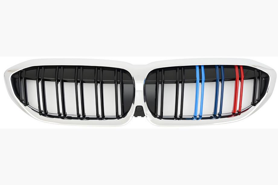BMW 3 Series G20/G21 2018- Grilles de calandre M-Look V2 (2018-2022, M-Color avec contour chromé) Photo 2