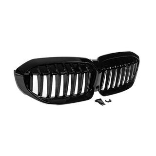 Calandre Double Haricot 1 Bar (2018-2022, Noir Brillant) BMW 3 Series G20/G21 2018- photo 4