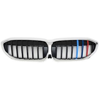 Calandre Double Haricot 1 Bar (2018-2022, M-Color avec contour chromé) BMW 3 Series G20/G21 2018- photo 2