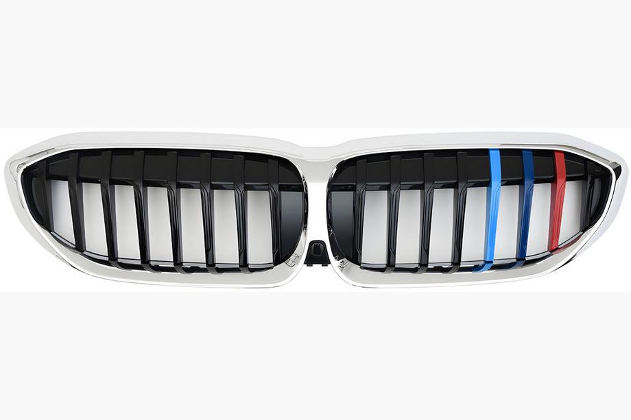 BMW 3 Series G20/G21 2018- Calandre Double Haricot 1 Bar (2018-2022, M-Color avec contour chromé) Photo 2