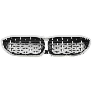 Calandres Double Nieren Diamond Silver (2018-2022, Encadrement Chrome) BMW 3 Series G20/G21 2018- photo 2
