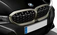BMW 3 Series G20/G21 2018- Calandres Double Haricot Diamond Silver (2018-2022, contour chrome mat) photo 1