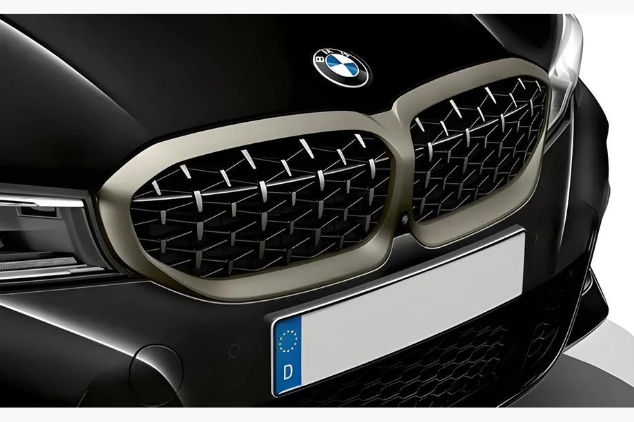 BMW 3 Series G20/G21 2018- Calandres Double Haricot Diamond Silver (2018-2022, contour chrome mat) Image