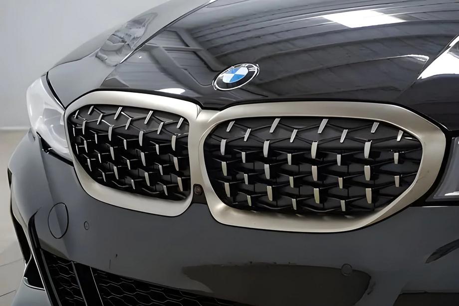 BMW 3 Series G20/G21 2018- Calandres Double Haricot Diamond Silver (2018-2022, contour chrome mat) Photo 3