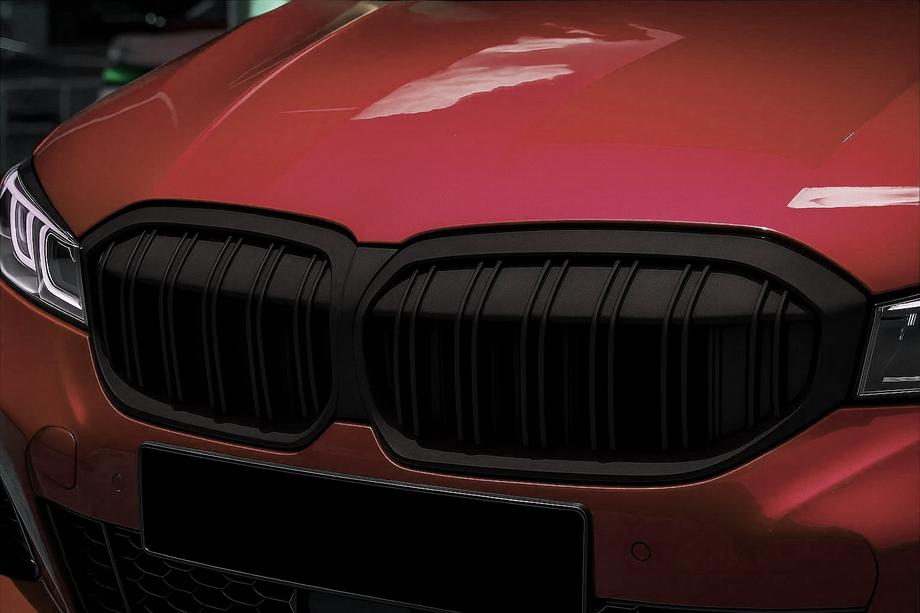 BMW 3 Series G20/G21 2018- Calandre M-Look (2022+, Noir Mat) Image