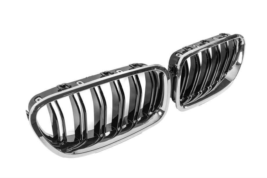 BMW 5 Series F10/F11 2010–2016 Calandre M-Look (Noir Brillant avec Encadrement Chrome) Photo 5