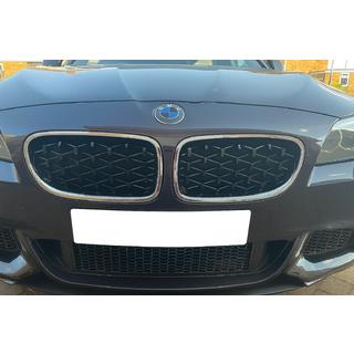 Calandres Double Haricot Diamond Black avec contour chromé BMW 5 Series F10/F11 2010–2016 photo 1