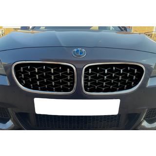 Calandre Double Nieren Diamond Silver (Contour Chrome) BMW 5 Series F10/F11 2010–2016 photo 1