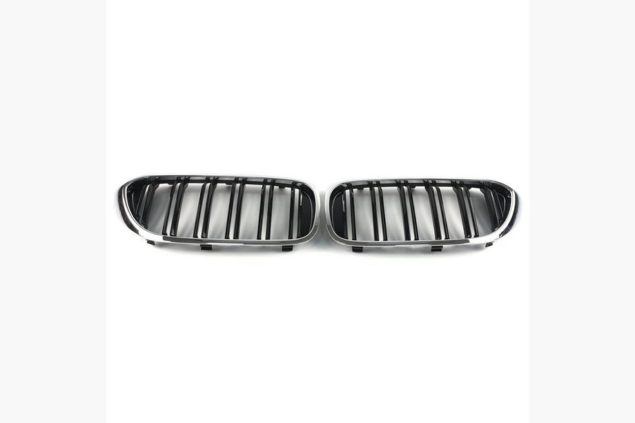 BMW Série 5 G30/G31 2017–2023 Calandre M-Look (2017-2020, Noir Brillant avec Encadrement Chrome) Photo 4