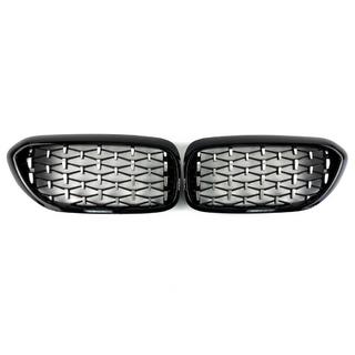 Grilles Diamond Silver V1 (2017-2020, encadrement noir) BMW Série 5 G30/G31 2017–2023 photo 2