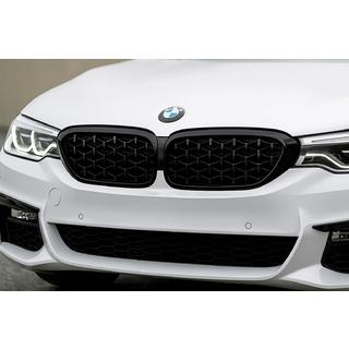 Grilles de calandre Diamond Black V1 (2017-2020, contour noir) BMW Série 5 G30/G31 2017–2023 photo 1