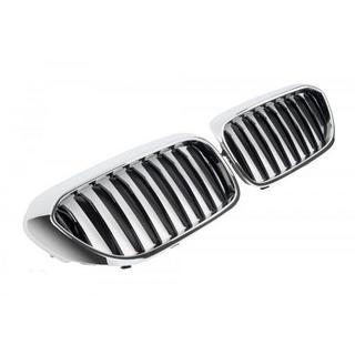 Calandre Double Haricot 1 Barre (2017-2020, Noir Brillant avec Encadrement Chrome) BMW Série 5 G30/G31 2017–2023 photo 2