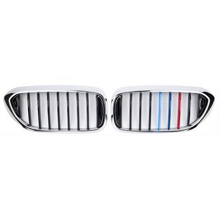 Calandre Double Nier 1 Bar (2017-2020, M-Color avec contour chromé) BMW Série 5 G30/G31 2017–2023 photo 2