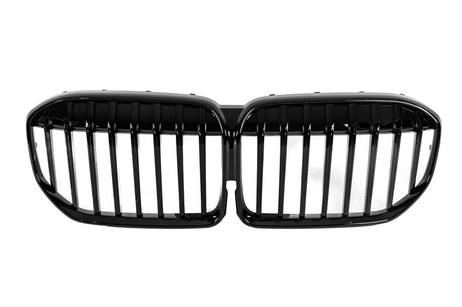 BMW 7 Series G11/G12 2015-2022 Calandre Double Haricot 1 Barre (2019-2022, Noir Brillant) Photo 3