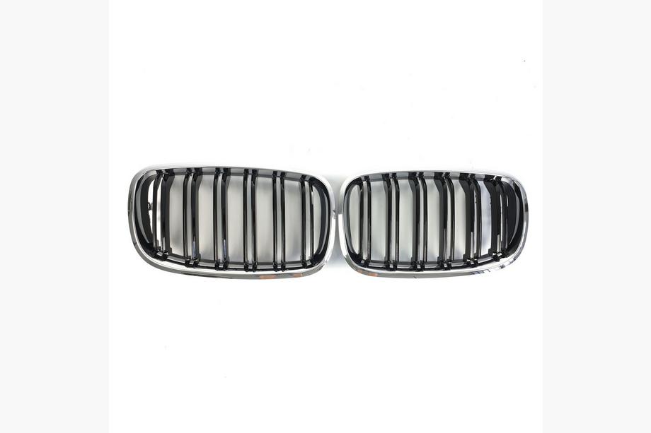 BMW X6 E71 2008–2014 Calandre M-Look (Noir Brillant avec Encadrement Chrome) Photo 2