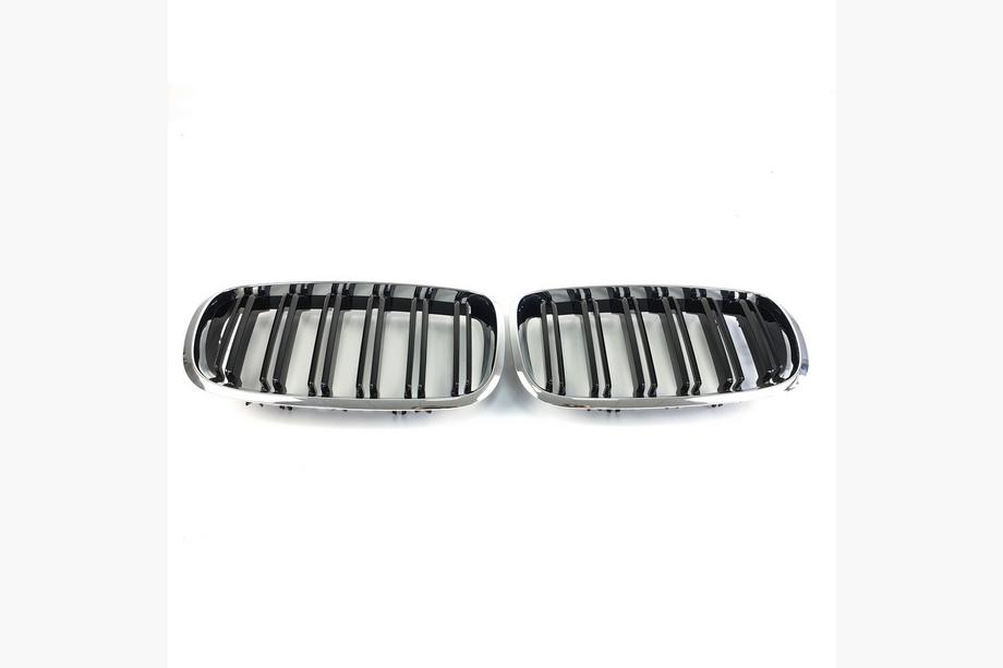 BMW X6 E71 2008–2014 Calandre M-Look (Noir Brillant avec Encadrement Chrome) Photo 6