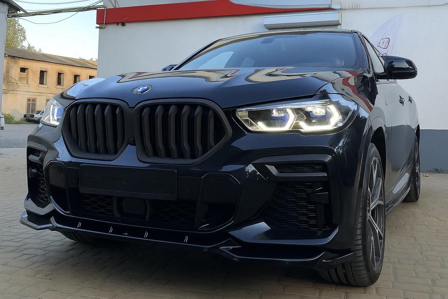 BMW X6 G06 2019–2027 Calandre Double 1 Barre (2019-2022, Noir Mat) Photo 3