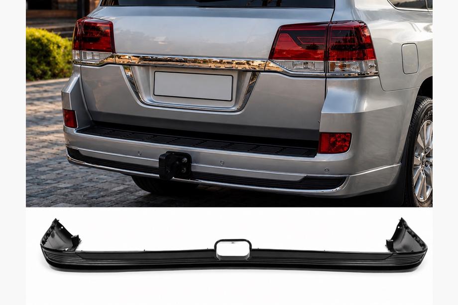 Toyota Land Cruiser 200 2007-2021 Diffuseur arrière sans chrome 2016↗ (Executive 2019/2021, pour attelage) Noir Image