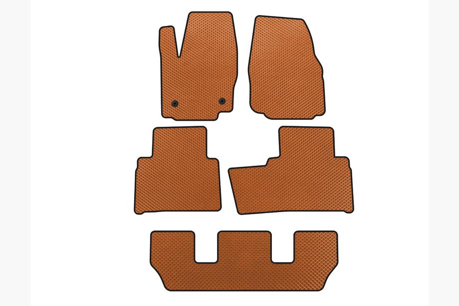 Ford Galaxy 2007-2015 Tapis de sol EVA (3 Rangées, Orange) Image
