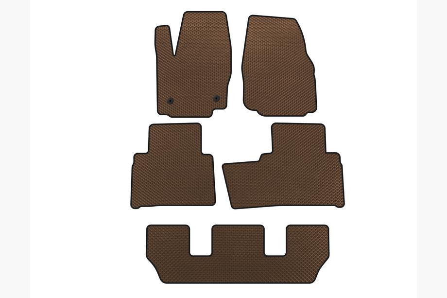 Ford Galaxy 2007-2015 Tapis de sol EVA (3 Rangées, Marron) Image