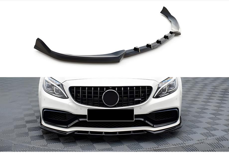 Mercedes C-class W205 2014-2021 Lame avant DPT (2017-2020, Noir Brillant) Photo 1