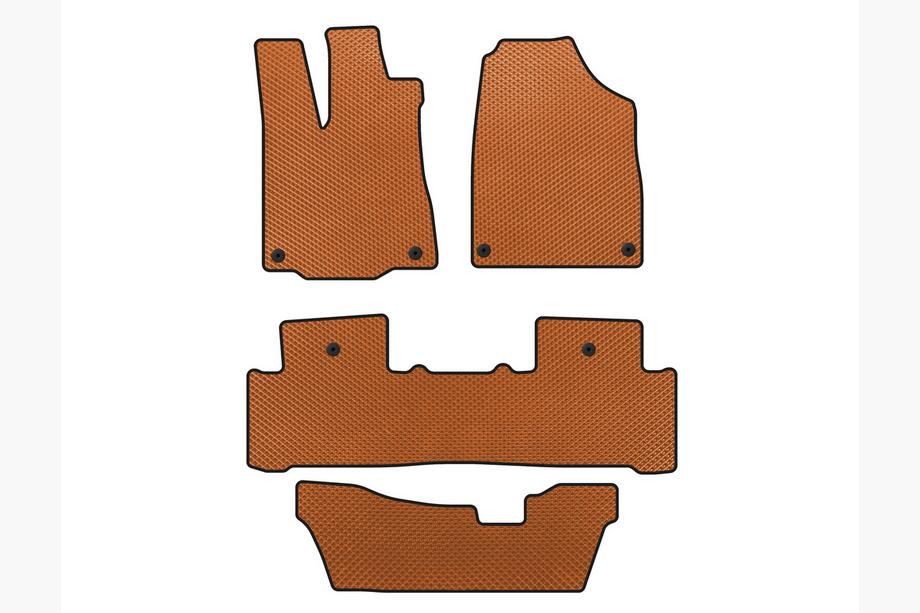 Acura MDX 2013-2020 Tapis de sol EVA (3 Rangées, Orange) Image