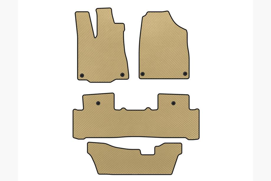 Acura MDX 2013-2020 Tapis de sol EVA (3 Rangées, Beige) Image