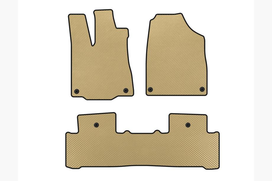 Acura MDX 2013-2020 Tapis de sol EVA (2 Rangées, Beige) Image