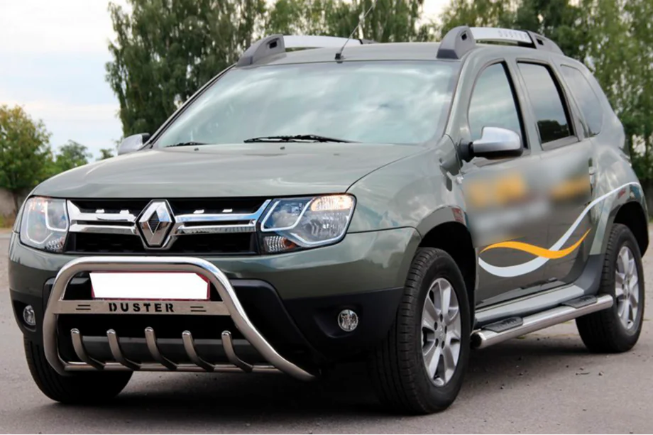Renault Duster 2008–2017 Tubes lateraux avec inserts (2 pcs, inox) Image