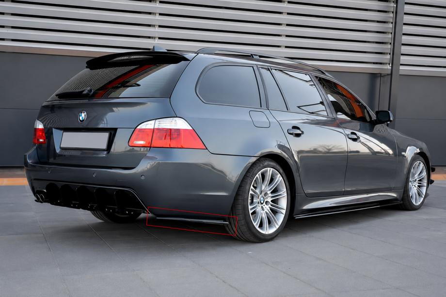 BMW 5 Series E60/E61 2003-2010 Extensions Arriere Flap DPT (Noir Brillant) Photo 1