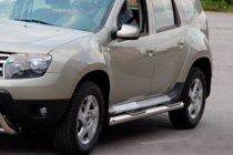 Dacia Duster 2008-2018 Tubes latéraux avec inserts (2 pcs, inox) photo 6