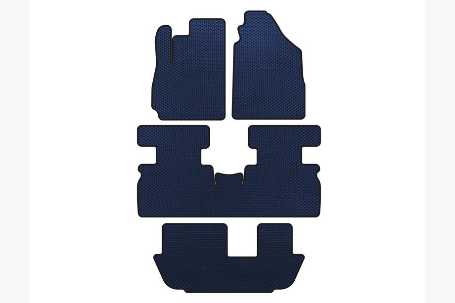 Jetour X70 2018- Tapis de sol EVA (3 Rangées, Bleu) Image