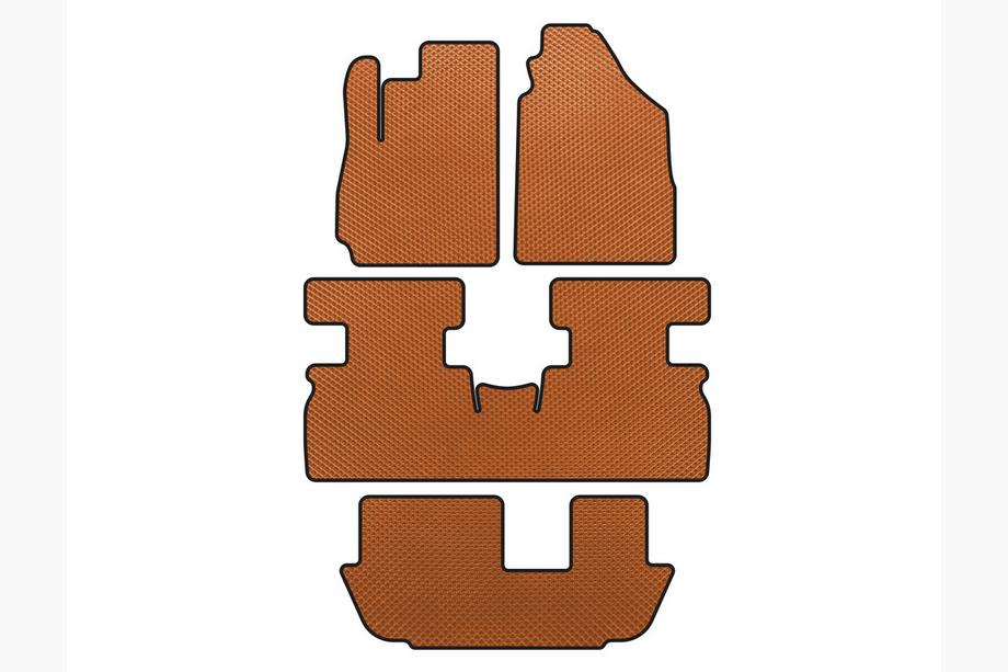 Jetour X70 2018- Tapis de sol EVA (3 Rangées, Orange) Image