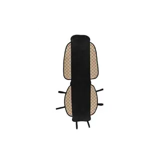 Housse de siège ECO et tissu (1 pc, Beige avec surpiqûre noire + tissu) photo 1