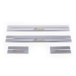 Seuils de porte inox Carmos V1 lot de 4 Ford Fiesta 2008-2017 photo 2
