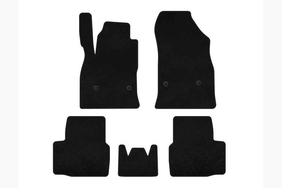 Chevrolet Cruze 2016-2019 Tapis de sol textile Classic (SD, Noir) Image