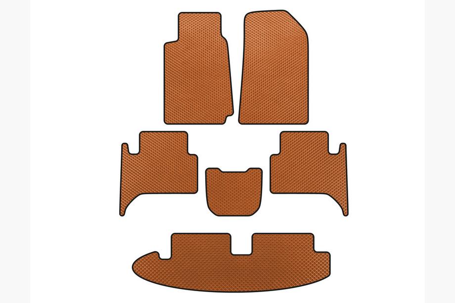 Chevrolet Trailblazer 2012-2019 Tapis de sol EVA (3 Rangées, Orange) Image