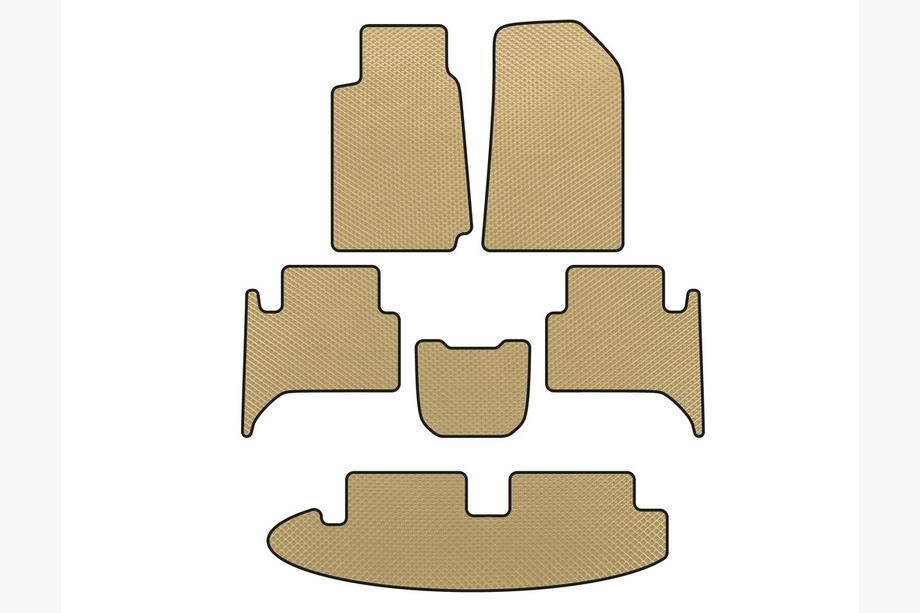 Chevrolet Trailblazer 2012-2019 Tapis de sol EVA (3 Rangées, Beige) Image