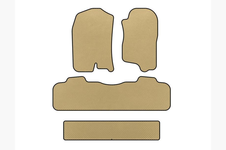 Chevrolet Tahoe 2007-2014 Tapis de sol EVA (3 Rangées, 2007-2014, Orange) Image