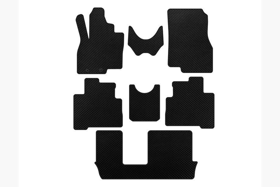 Mitsubishi Grandis 2003-2011 Tapis de sol EVA (3 Rangées, Noir) Image